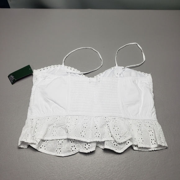 New wild fable white spaghetti strap crop top women's size medium - Picture 5 of 11